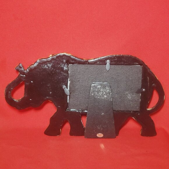 Decoupage Elephant Figurine Photo Picture Frame - Picture 2 of 11